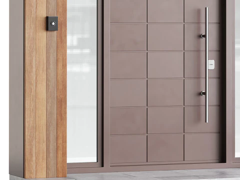 Modern entrance door 02 3D Model