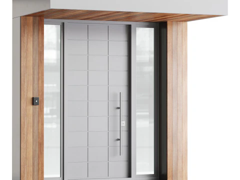 Modern entrance door 02 3D Model