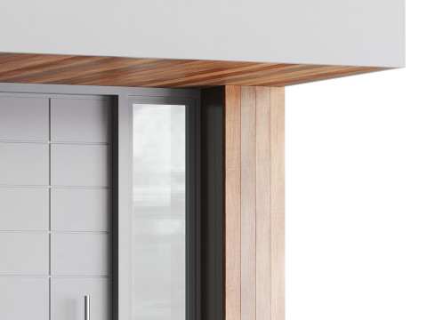 Modern entrance door 02 Modello 3D