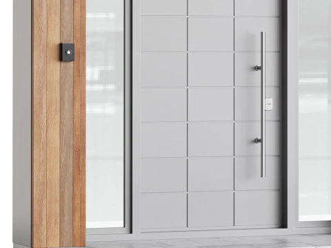 Modern entrance door 02 3D Model
