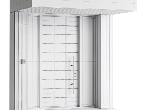 Modern entrance door 02 3D Model
