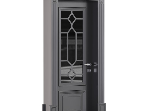 Modern entrance door 09 3D Model