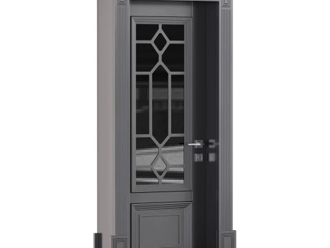 Modern entrance door 09 3D Model