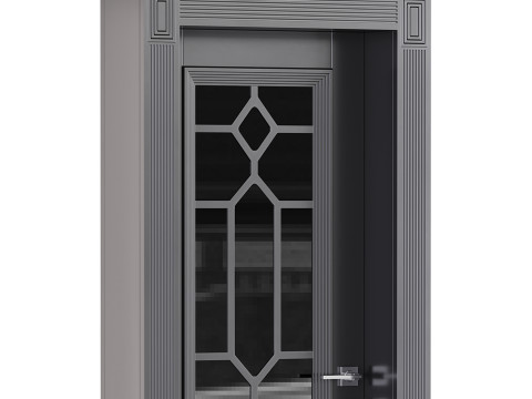 Modern entrance door 09 3D Model