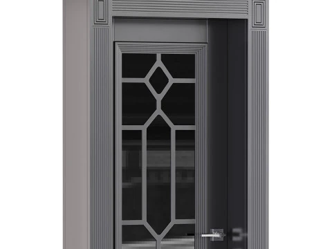 Modern entrance door 09 3D Model