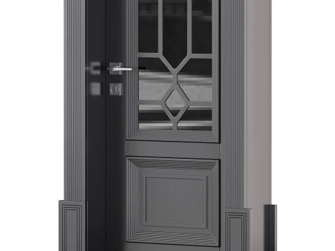 Modern entrance door 09 3D Model