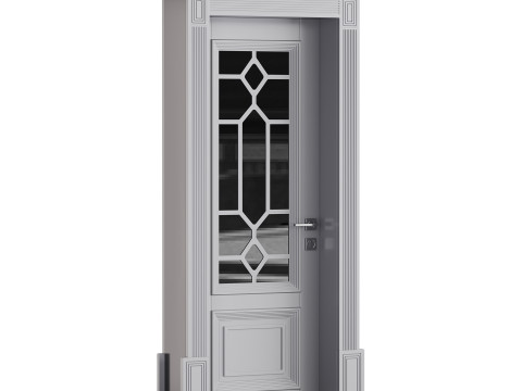 Modern entrance door 09 3D Model