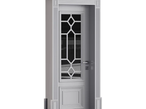 Modern entrance door 09 3D Model