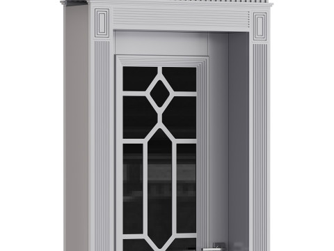 Modern entrance door 09 3D Model