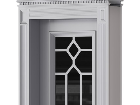 Modern entrance door 09 3D Model