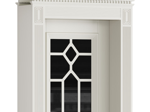 Modern entrance door 09 3D Model