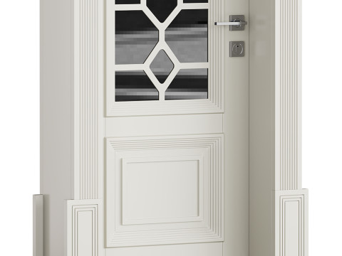 Modern entrance door 09 3D Model