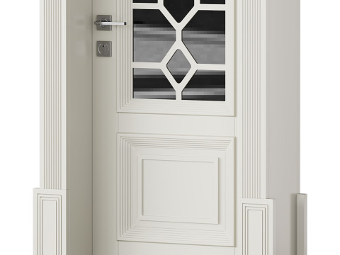 Modern entrance door 09 3D Model
