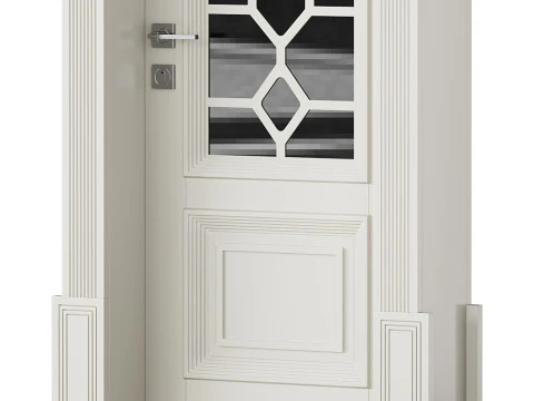 Modern entrance door 09 3D Model