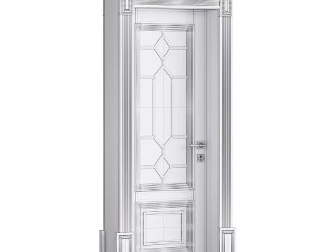 Modern entrance door 09 3D Model