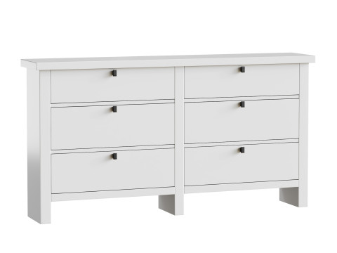 Modern Farmhouse 6-Drawer Dresser 3D-Modell