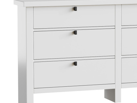 Modern Farmhouse 6-Drawer Dresser 3D-Modell