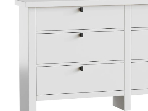 Комод в современном фермерском доме с 6 ящиками 3D Модель