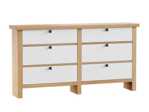 Modern Farmhouse 6-Drawer Dresser 3D-Modell