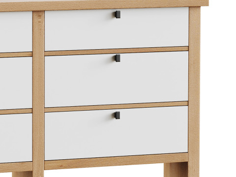 Modern Farmhouse 6-Drawer Dresser 3D-Modell