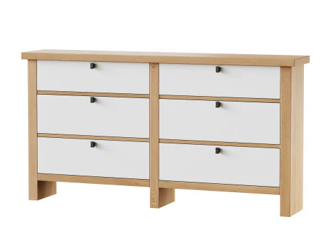 Комод в современном фермерском доме с 6 ящиками 3D Модель