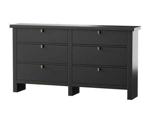 Modern Farmhouse 6-Drawer Dresser 3D-Modell