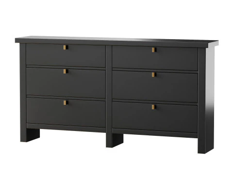 Комод в современном фермерском доме с 6 ящиками 3D Модель