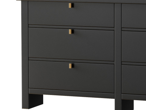 Modern Farmhouse 6-Drawer Dresser 3D-Modell