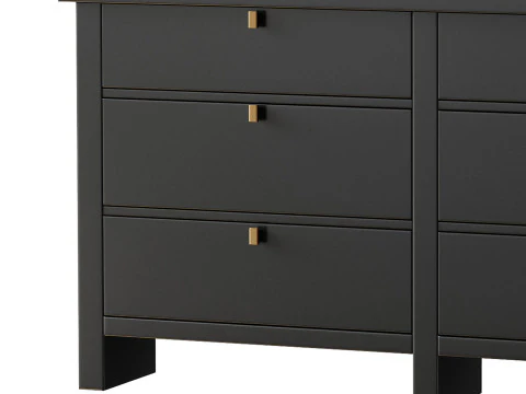 Комод в современном фермерском доме с 6 ящиками 3D Модель