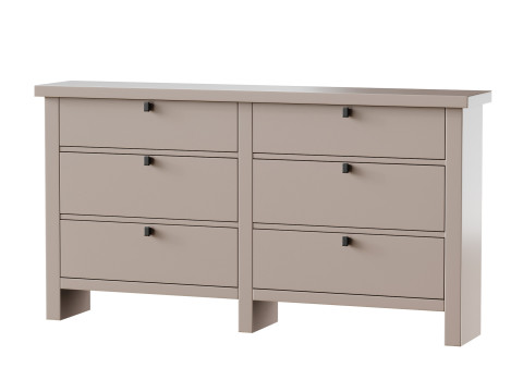 Modern Farmhouse 6-Drawer Dresser 3D-Modell