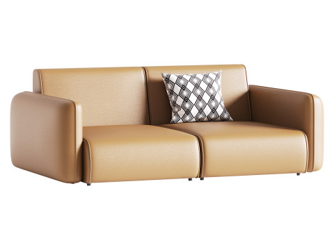 Modern Single Brown Sofa 3Dモデル