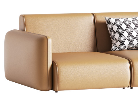Modern Single Brown Sofa 3Dモデル