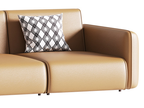 Modern Single Brown Sofa 3Dモデル