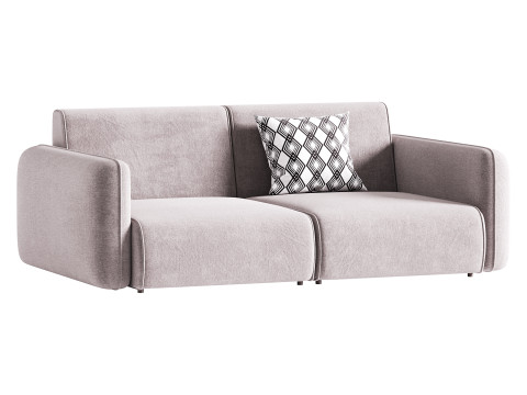 Modern Single Brown Sofa 3Dモデル