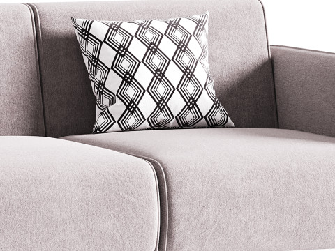 Modern Single Brown Sofa 3Dモデル