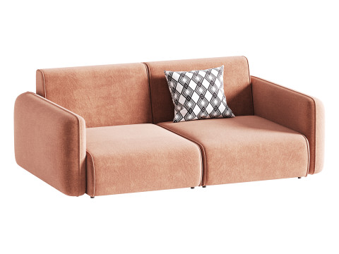 Modern Single Brown Sofa 3Dモデル