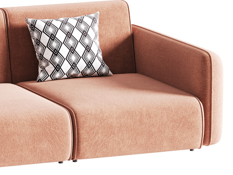 Modern Single Brown Sofa 3Dモデル