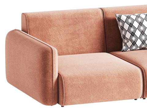 Modern Single Brown Sofa 3Dモデル