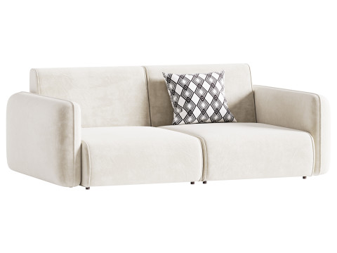 Modern Single Brown Sofa 3Dモデル