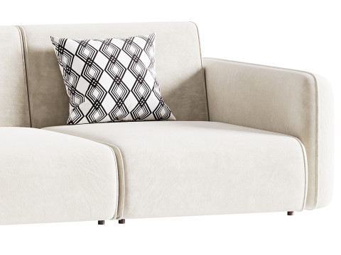 Modern Single Brown Sofa 3Dモデル