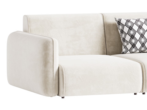 Modern Single Brown Sofa 3Dモデル