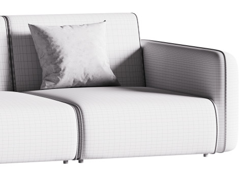 Modern Single Brown Sofa 3Dモデル