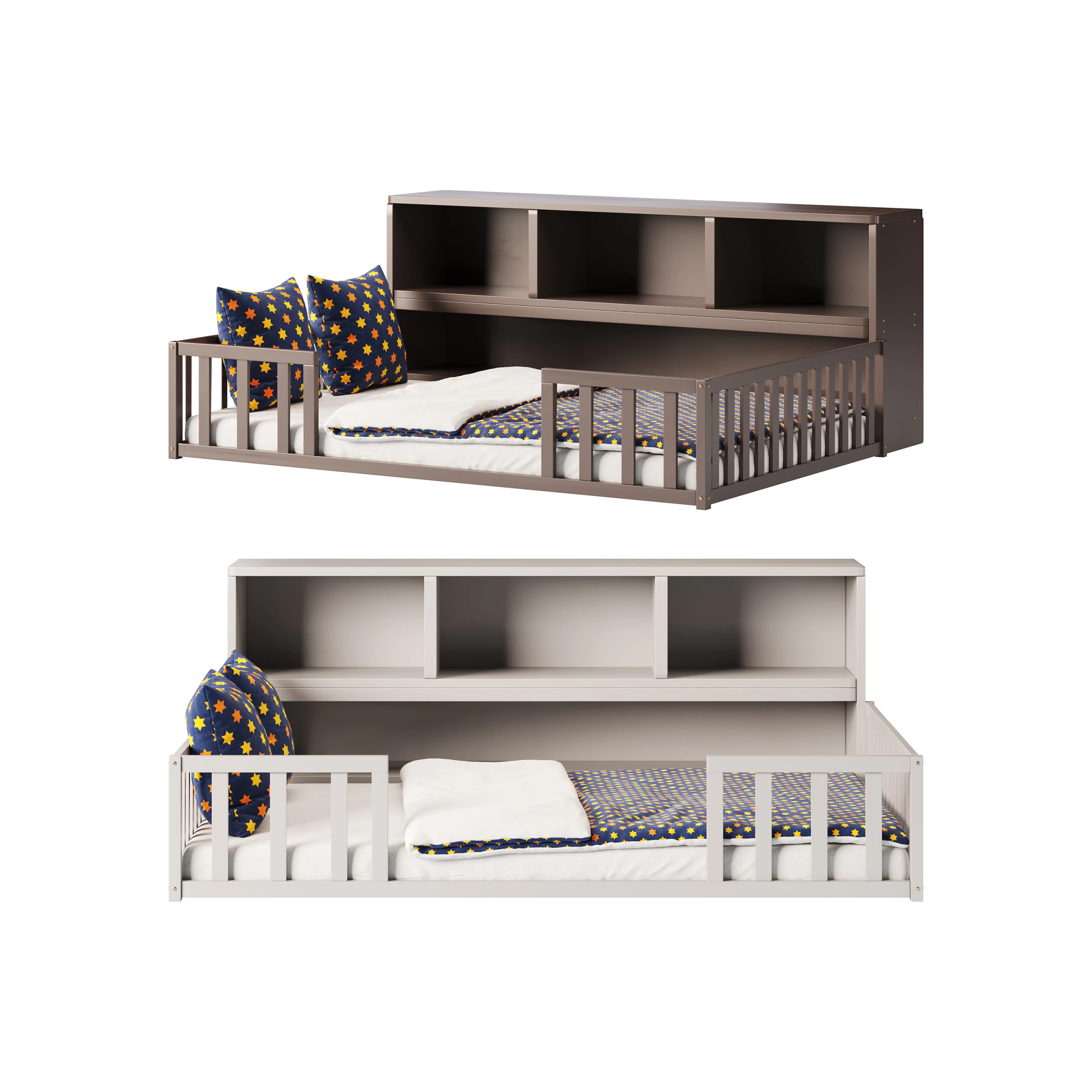 Montessori Floor Bed 3D Model .c4d .max .obj .3ds .fbx .stl .blend 