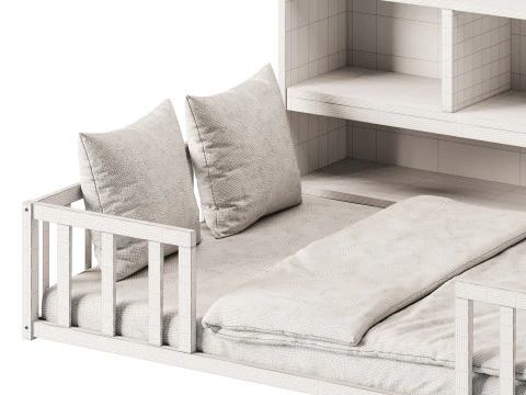 Montessori Floor Bed 3D Model