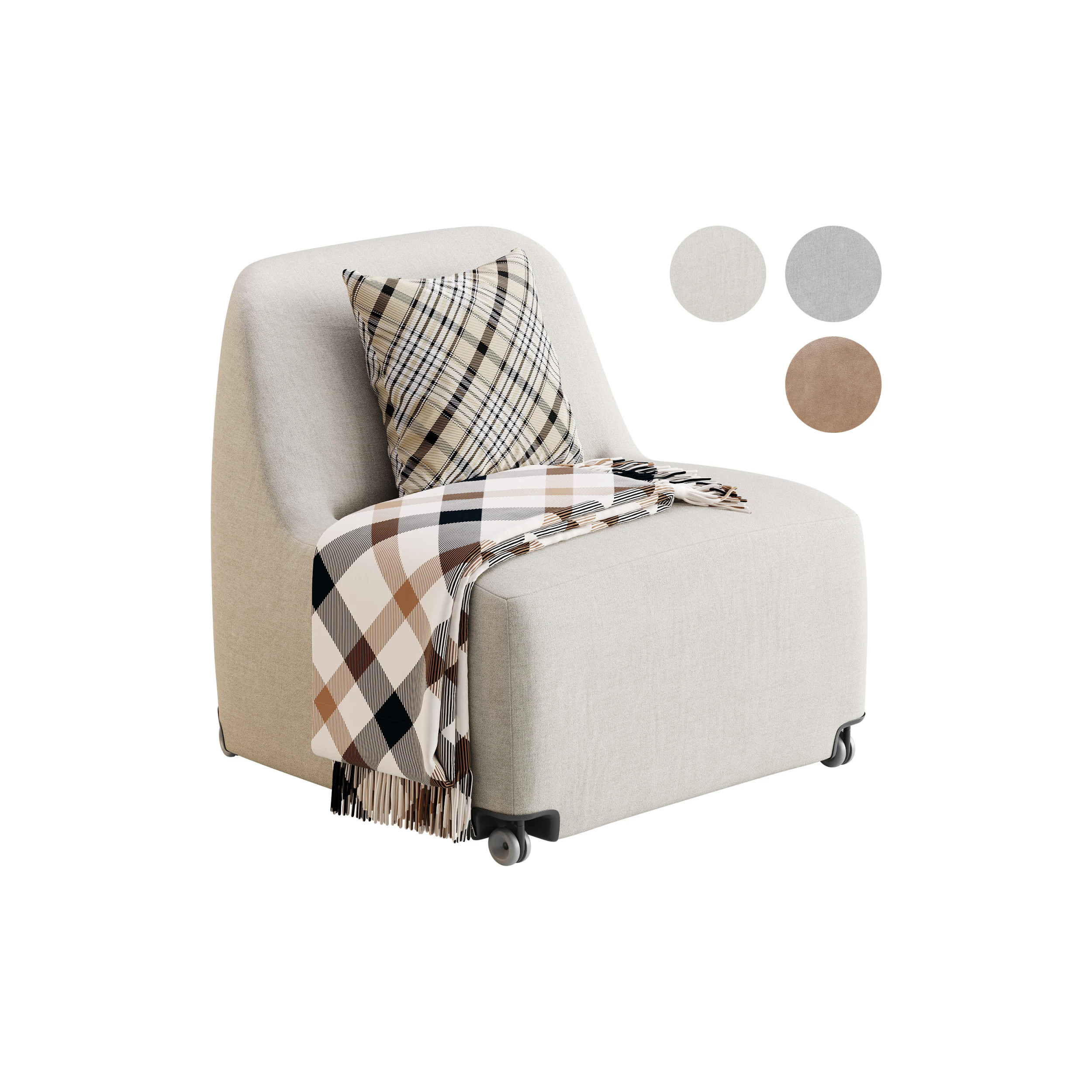 PADS Armchair By Brunner 3D Model .c4d .max .obj .3ds .fbx .stl .blend