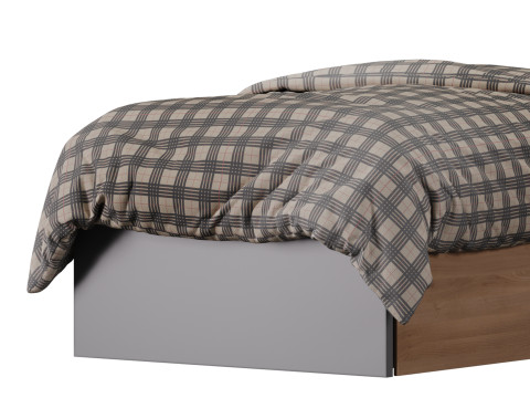 Penny Bed 2 90 White Plywood Modelo 3D