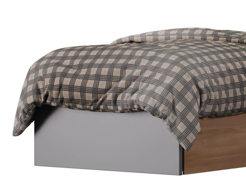 Penny Bed 2 90 madeira compensada branca Modelo 3D