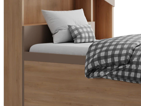 Penny Bed 2 90 madeira compensada branca Modelo 3D