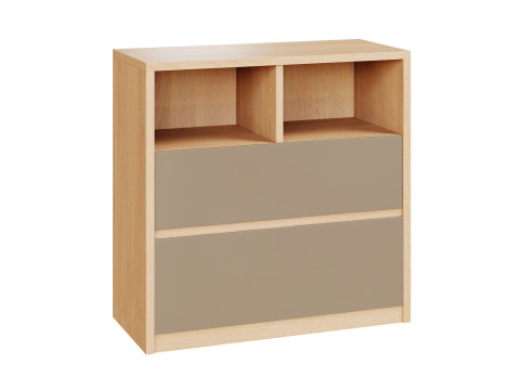 Penny Gene Plywood Latte Chest of Drawers Model 3D