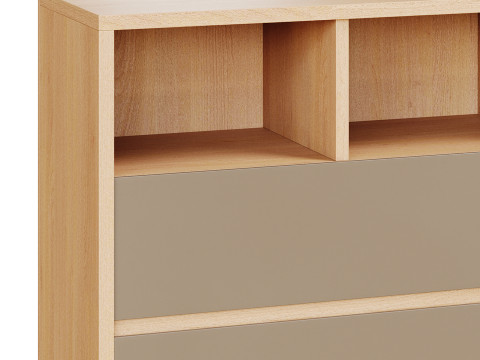 Penny Gene Plywood Latte Chest of Drawers 3D Модель